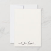 Hand getrokken bruiloft dank u kaart (Achterkant)