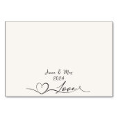 Hand getrokken bruiloft plaats kaart (Achterkant)