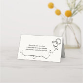 Hand getrokken bruiloft plaats kaart plaatskaartje (Voorkant)