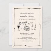 Hand getrokken bruiloft uitnodiging (Voorkant)