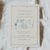 Hand getrokken bruiloft uitnodiging