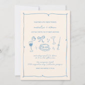 Hand getrokken bruiloft uitnodiging (Voorkant)