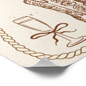 Hand getrokken bruin Cowgirl Western laarzen Welko Poster (Hoek)