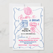 Hand getrokken bubbels en brouwt koppels douche kaart (Voorkant)