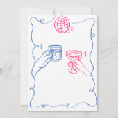 Hand getrokken bubbels en brouwt koppels douche kaart (Achterkant)