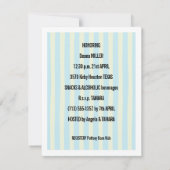 Hand getrokken Bunny Baby shower Uitnodiging Sjabl (Achterkant)