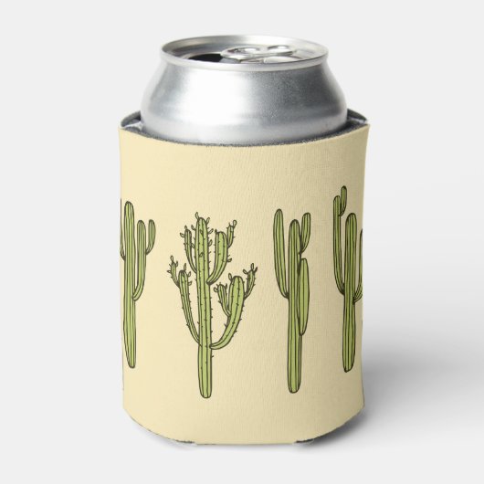 Hand getrokken cactus,  bloemenillustratie. blikjeskoeler (Blikje Voorkant)