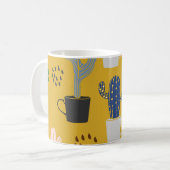 Hand-getrokken Cactus Patroon Koffiemok (Voorkant links)