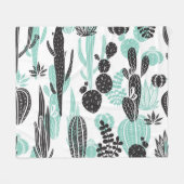 Hand getrokken cactussen: Doodle naadloos Fleece Deken (Voorkant (Horizontaal))