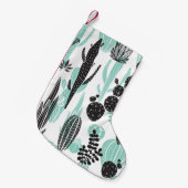 Hand getrokken cactussen: Doodle naadloos Kleine Kerstsok (Voorkant (Hangend))