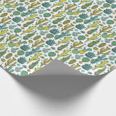 Hand getrokken cactussen natuurlijk patroon cadeaupapier (Hoek)
