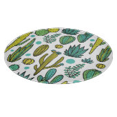 Hand getrokken cactussen natuurlijk patroon snijplank (Hoek)