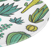 Hand getrokken cactussen natuurlijk patroon snijplank (Hoek)