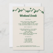 Hand getrokken Camp Bachelorette Weekend Kaart (Achterkant)