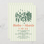 Hand getrokken Camp Natuur Scribble Bruiloft Kaart (Voorkant / Achterkant)