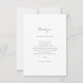 Hand getrokken champagne & oesters gebrande bruilo bedankkaart (Achterkant)