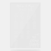 Hand getrokken Champagne Toren Bruiloft zitgrafiek Acryl Bord (Voorkant)