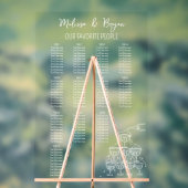 Hand getrokken Champagne Toren Bruiloft zitgrafiek Acryl Bord (Neutraal)