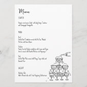 Hand getrokken champagne toren Menu kaart (Voorkant)