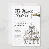 Hand getrokken Champagne Tower repetitie diner Kaart (Voorkant)