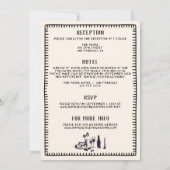 Hand getrokken champagnetoren allemaal in één brui kaart (Achterkant)