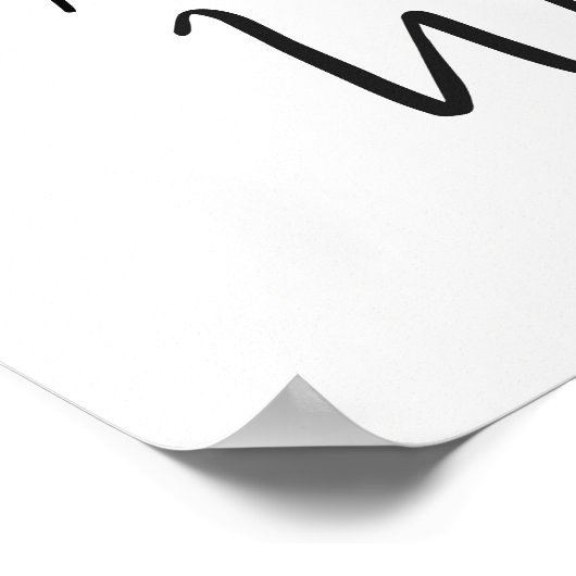 Hand getrokken champagnetoren welkom trouwteken poster (Hoek)