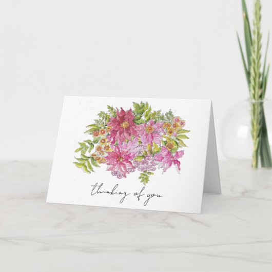 Hand getrokken Cheery Bright Sketch Wenskaart Bedankkaart (Voorkant)