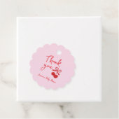 Hand getrokken Cherry Bow Dank u Baby shower Bedankjes Labels (In situ)