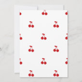 Hand getrokken Cherry op Top Whimsical Cherry Bedankkaart (Achterkant)