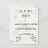 Hand getrokken Cherub Cupid Details Info kaart (Voorkant)