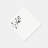 Hand getrokken Cherub Cupid Icon Wedding Servet (Hoek)