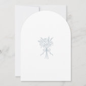 Hand Getrokken Chic Bow & Ribbon Bruidsmeisje Voor Kaart (Achterkant)