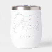 Hand Getrokken Chic Bow Ribbon Maid of Honor Voors (Voorkant)