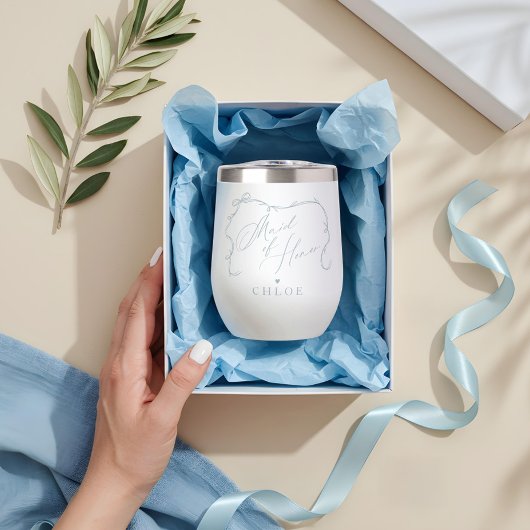 Hand Getrokken Chic Bow Ribbon Maid of Honor Voors