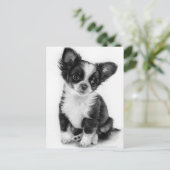 Hand getrokken Chihuahua Puppy kunstwerk Briefkaart (Staand voorkant)