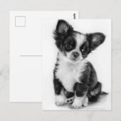 Hand getrokken Chihuahua Puppy kunstwerk Briefkaart (Voorkant / Achterkant)