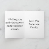 Hand getrokken Christmas Bow Holiday Kaart (Binnen)