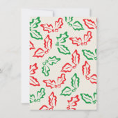 Hand getrokken Christmas Cocktail Party Santa Kaart (Achterkant)