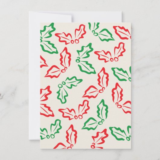 Hand getrokken Christmas Cocktail Party Santa Kaart (Achterkant)