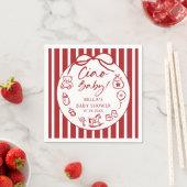 Hand getrokken Ciao Baby Italiaans Baby shower ser Servet (Insitu)