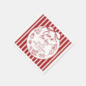 Hand getrokken Ciao Baby Italiaans Baby shower ser Servet (Hoek)