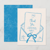 Hand getrokken citroen Baby shower dank je kaart (Voorkant / Achterkant)