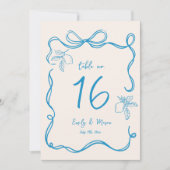 Hand getrokken citroen bruiloft 5x7 tafel nummer K Kaart (Voorkant)