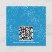 Hand getrokken citroen bruiloft details QR-code Informatiekaartje (Achterkant)