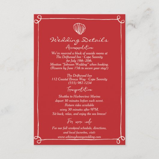 Hand getrokken citroen bruiloft details & richting informatiekaartje (Voorkant)