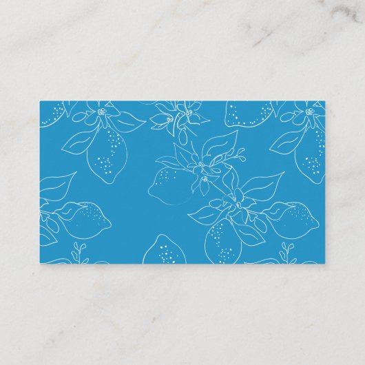 Hand getrokken citroen bruiloft Drink ticket (Achterkant)