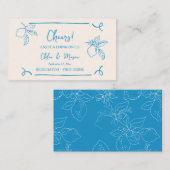 Hand getrokken citroen bruiloft Drink ticket (Voorkant / Achterkant)