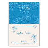 Hand getrokken citroen bruiloft gast plaats kaart (Voorkant)