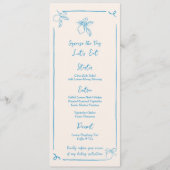 Hand getrokken citroen bruiloft menu (Voorkant)