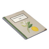 Hand getrokken citroen gepersonaliseerde compositi notitieboek (Rechterzijde)